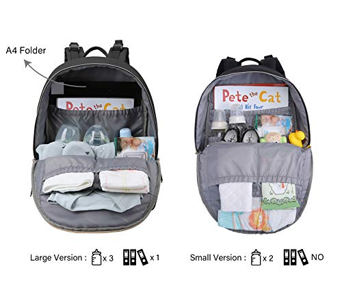 Organisation pratique pour le petit sac à langer Mommore noir