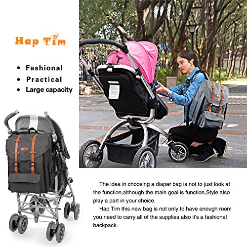 Sac à dos à langer autant stylé et tendance que fonctionnel HapTim avec lanières