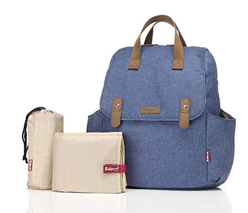 Sac à langer 4-en-1 Babymel bleu gris et taupe