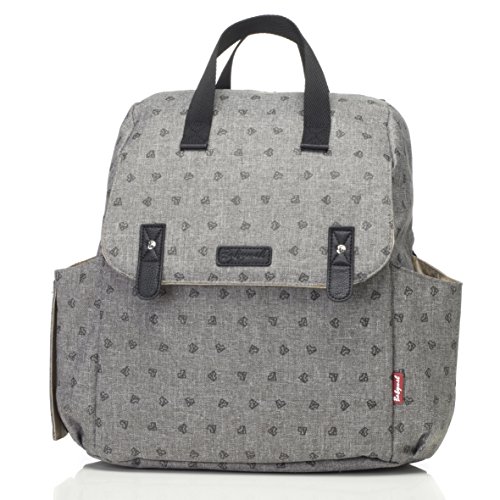 Sac à langer motif coeur Babymel 4-en-1 gris