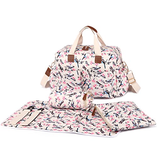 Sac à langer en toile cirée fleurie pour femme :